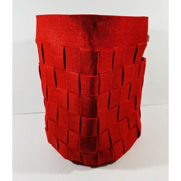 Hallmark Woven Red Felt Tote Gift Bag Christmas Holiday Large 2018 NWT Storage - Picture 9 of 13